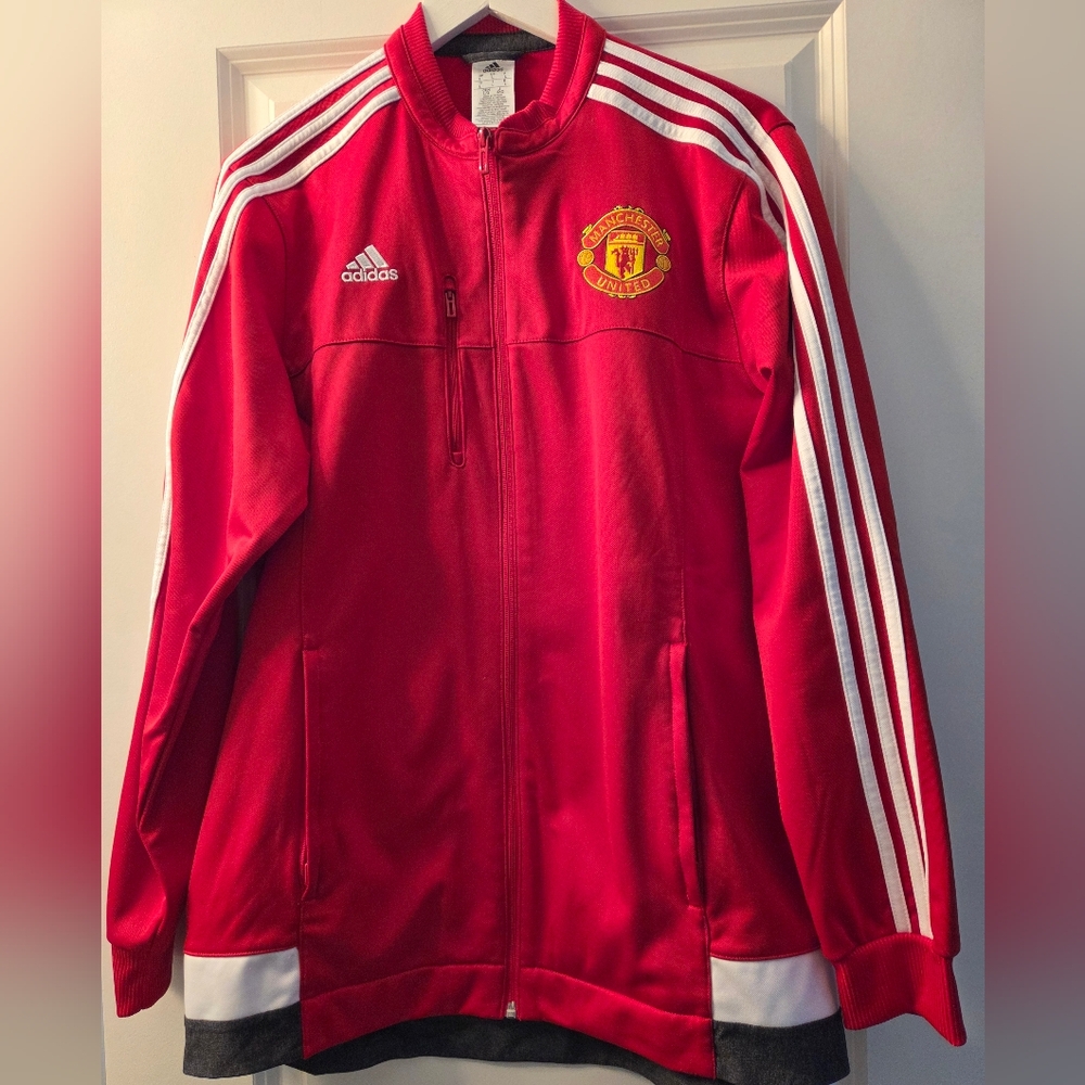 Adidas Manchester United Red Track Jacket